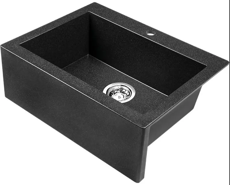 Aquadesign Farmhouse Granit-Spüle Anthrazit 58x49cm Oberflächen-Einbau1208956330