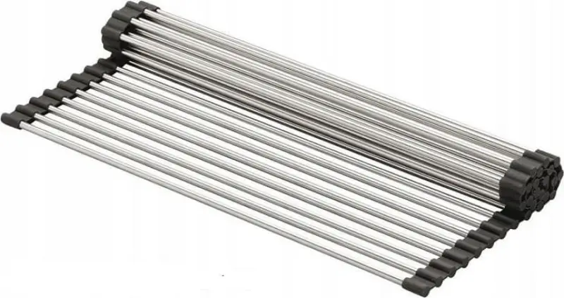 Quadri-Edelstahl-Rollmatte über und neben dem Waschbecken 43 x 32 cm 1208956470