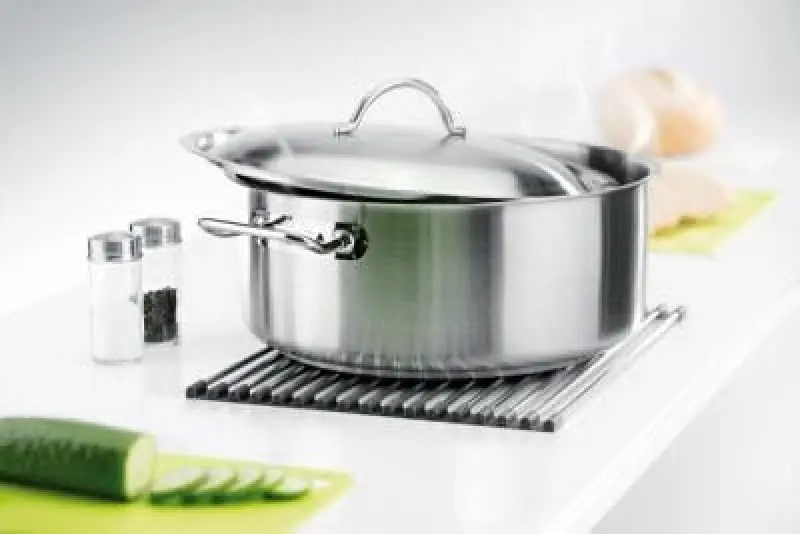 Quadri-Edelstahl-Rollmatte über und neben dem Waschbecken 43 x 32 cm 1208956470