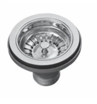 PB Classic Messing natur (verfärbt) Ablaufgarnitur für Küchenspüle und Korbstecker, verschließbar 1208956474