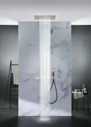 SB Square 316 Einbau-Regendusche Velvet Temptation mit LED-Chromotherapie und Wasserfall in Weiß matt 1208956743
