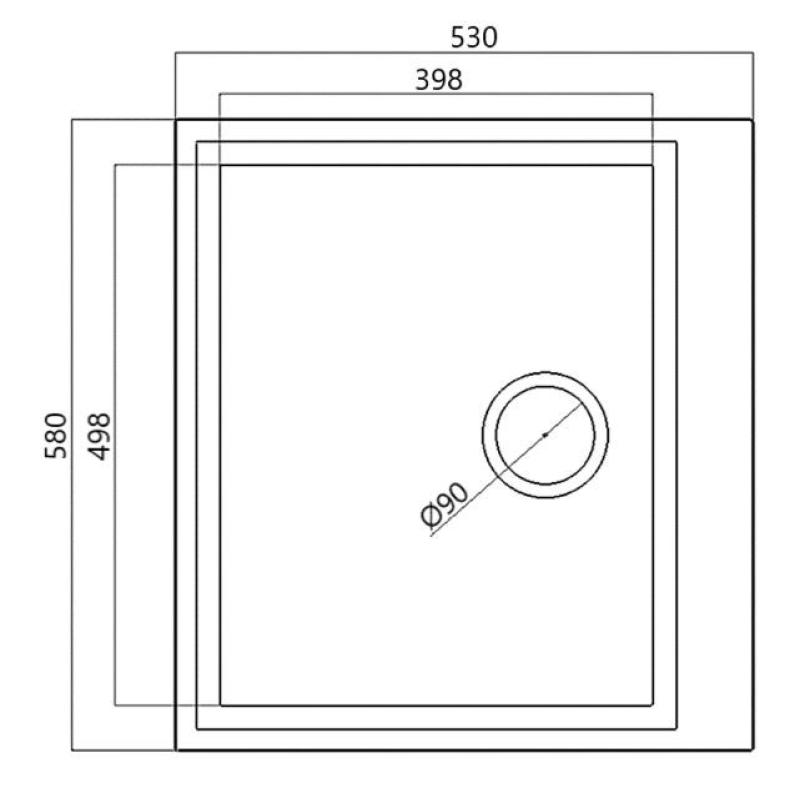 Sandfarbenes Spülbecken 58x53cm Oberflächen-Einbau mit Hahnlochbank und Edelstahlstecker 1208956773