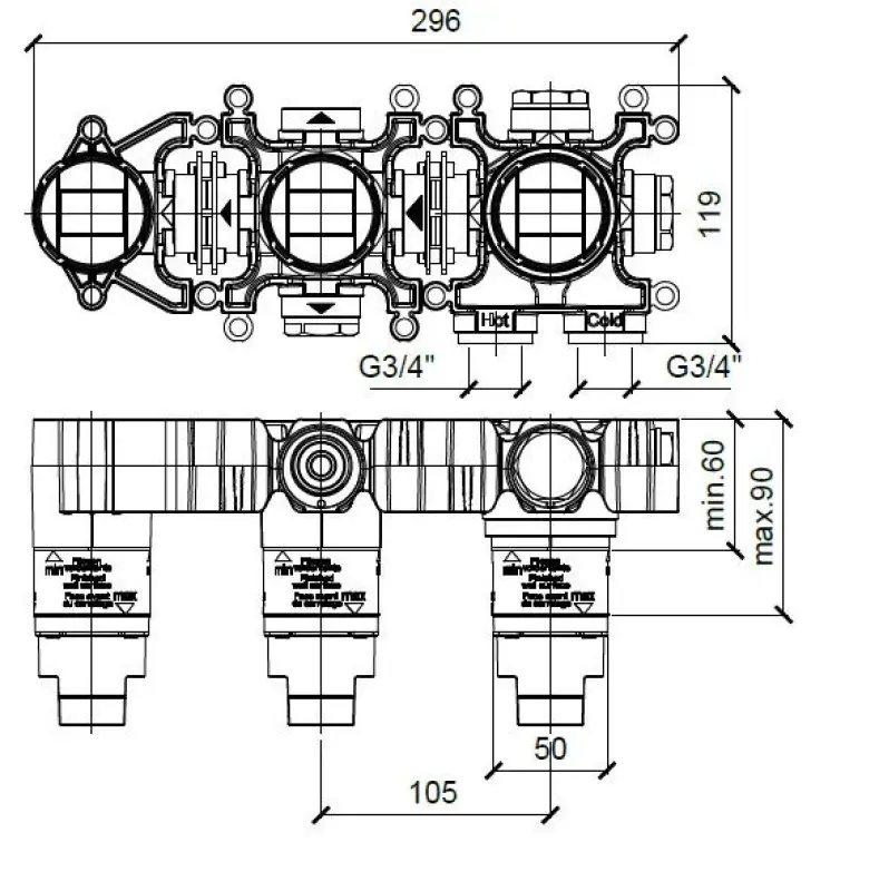 SB Round Duschgarnitur komplett aus gebürstetem Edelstahl 1208956785