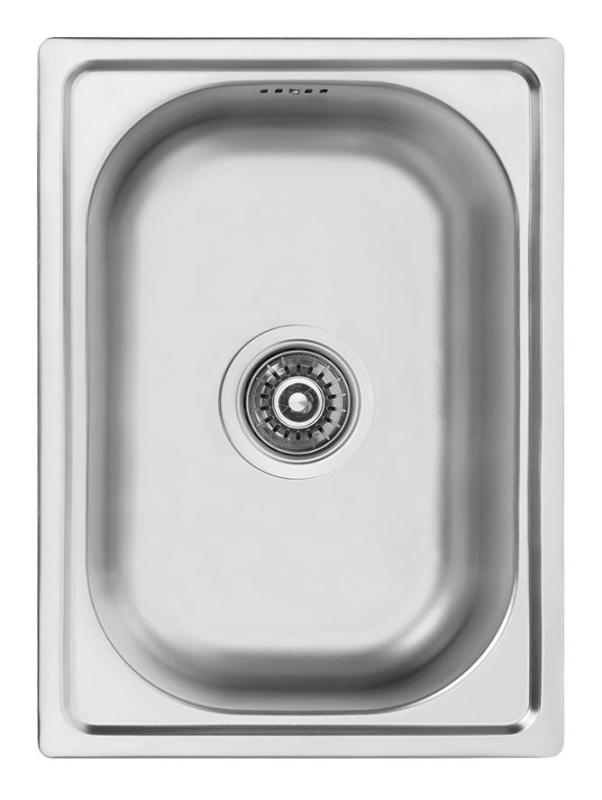 Ausmann Basic kleines Edelstahl-Spülbecken 35x48 cm, inkl. Siphon, Oberflächen-Einbau 1208956971