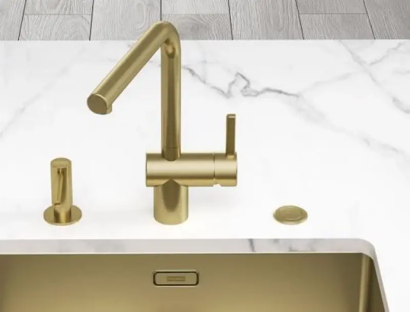 Franke Mythos Masterpiece BXM 210.50 PVD Gold Spüle 500x410mm Flachbau und Unterbau 127.0674.362