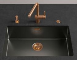 Franke Mythos Masterpiece  Korbstopfen-Set mit Druckknopf für automatische Entleerung, Kupfer 112.0653.041