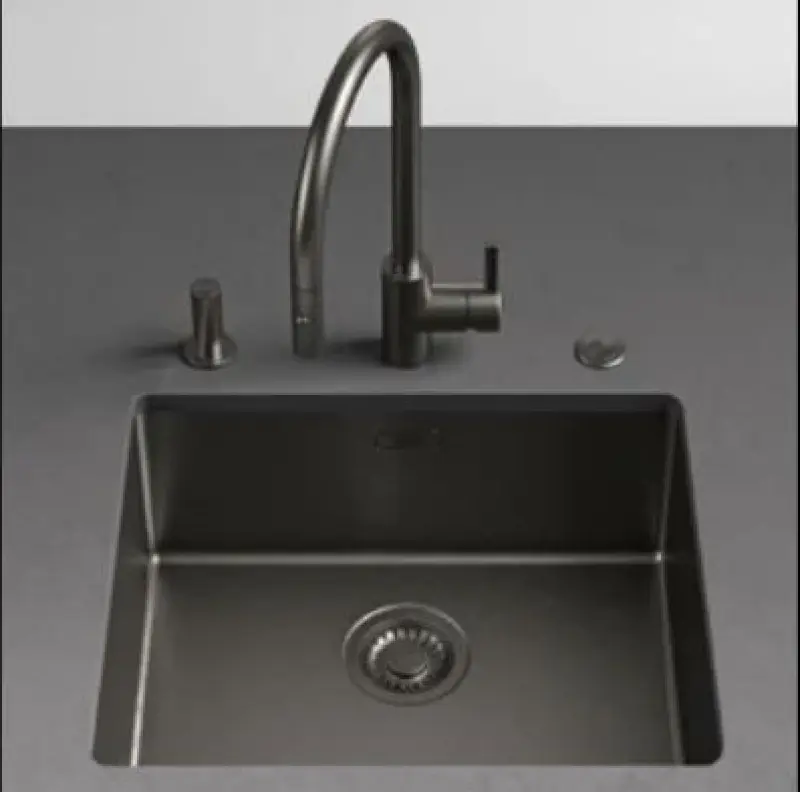Franke Mythos Masterpiece BXM 210.40 PVD Gun Metal Spülbecken 400x410mm Flächenbündig und Unterbau 127.0674.537