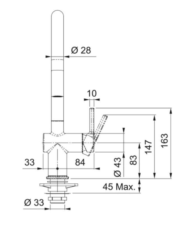 Franke Active J Küchenarmatur mit Auszugsbrause, Schwarz matt 115.0653.404