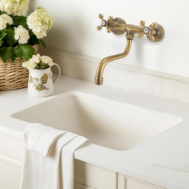 AquaTrimo klassische Wand-Küchenarmatur Bronze 21VV7068BN