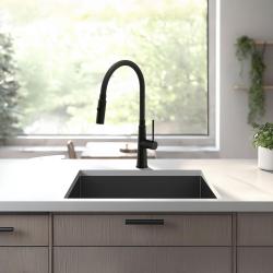 Quadri Preston Küchenarmatur mit flexiblem Auslauf mit 2 Positionen, Schwarz matt 1208957227