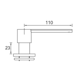 CARESSI Einbau-Seifenspender für Arbeitsplatte pvd Gun Metal CA203GM