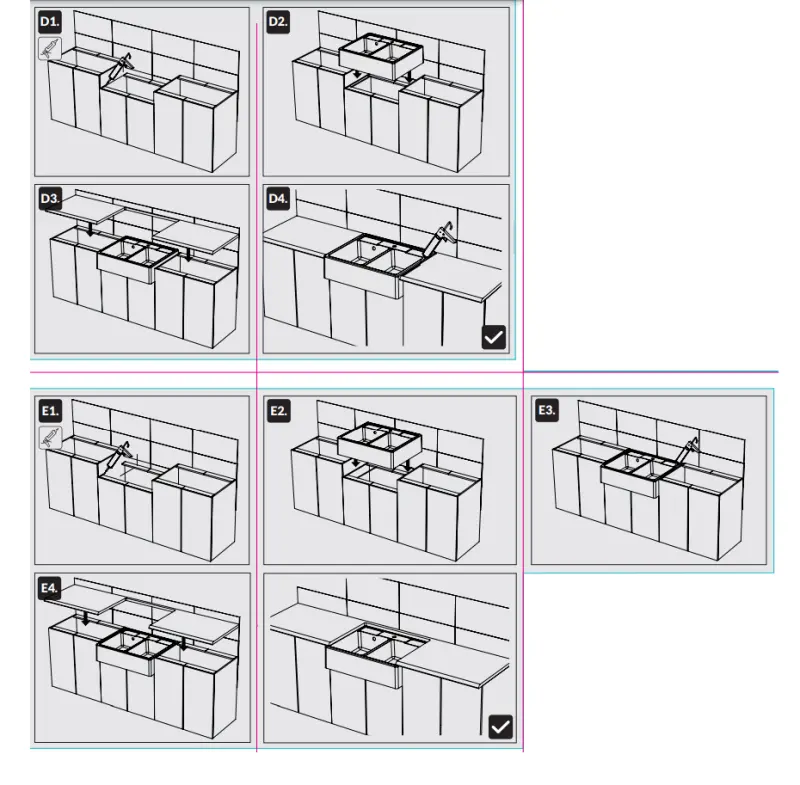 GraniteMy Farmhouse Doppel-Granit-Spüle, Schwarz, ländlich 80x63 cm, Zwischen- und Unterbau 1208957352