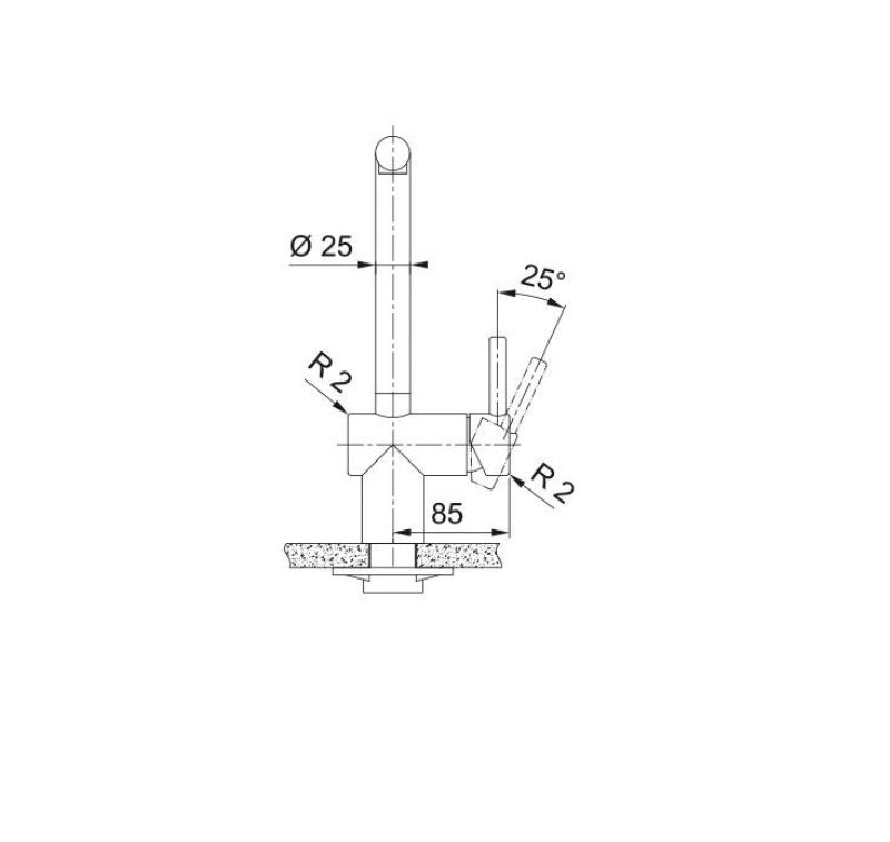 Franke Atlas Neo Küchenarmatur mit Zugauslauf, PVD Gold 115.0681.242