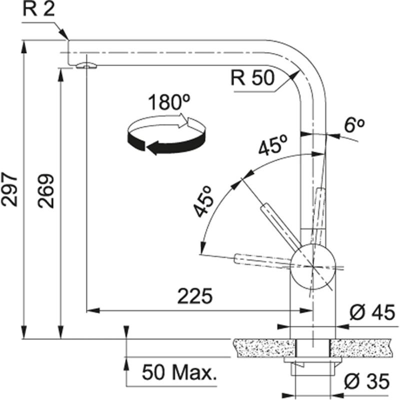 Franke Atlas Neo Küchenarmatur mit schwenkbarem Auslauf, PVD gebürstetes Gold 115.0681.241