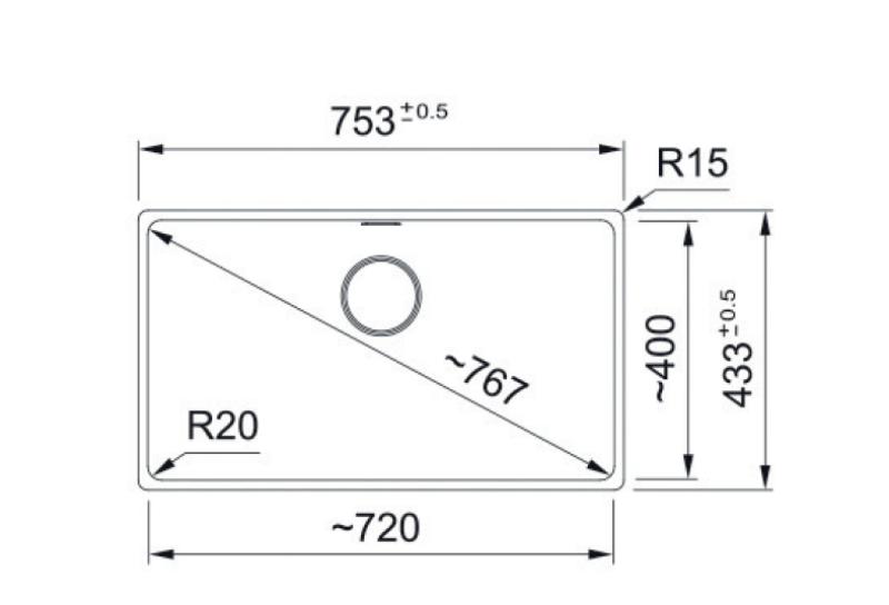 Franke Maris MRG 210 / 110-72 Fragranite Schwarze Edition matt schwarzes Spülbecken flächenbündig