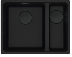 Franke Maris MRG 260/160-34-15 Fragranite Black Edition matt schwarzes Spülbecken flächenbündiger Einbau großes Becken links