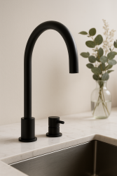 Waterevolution Flow 2-Loch Küchenarmatur Schwarz matt T151PR