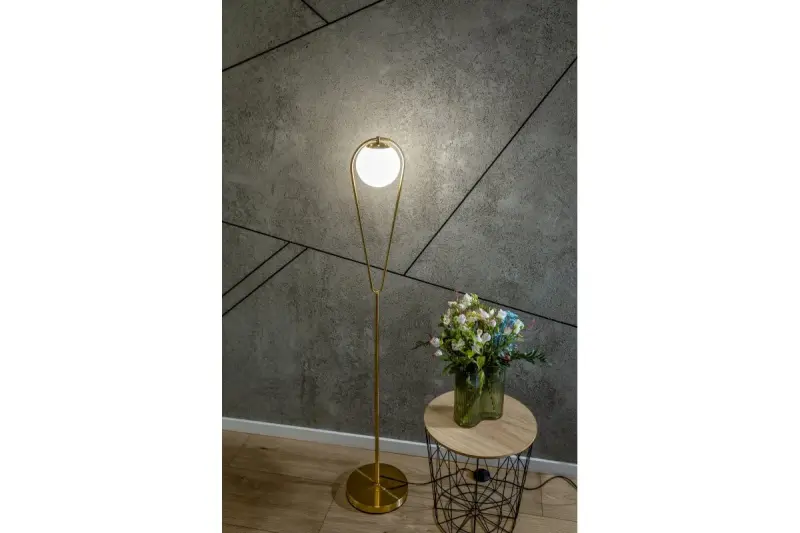 Dekor Ciklop Messing Gold Stehleuchte mit Tropfenoptik 9737