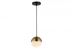 Dekor Abies Messing Gold Pendelleuchte mit rundem Metallgewölbe 3558