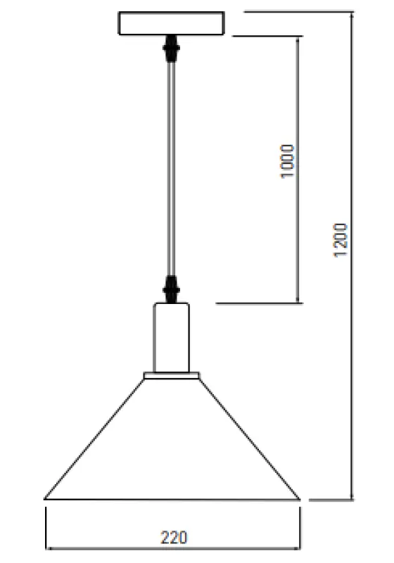 Decor Prive moderne Messing Gold Pendelleuchte kegelförmig 7610