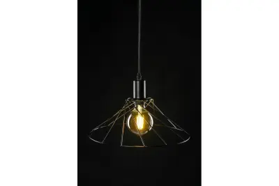 Dekor Tilia moderne dekorative Draht-Pendelleuchte schwarz 7849