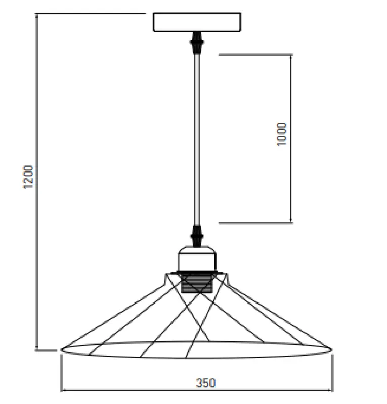 Dekor Tilia moderne dekorative Draht-Pendelleuchte schwarz 7849