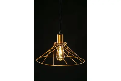 Decor Tilia moderne goldfarbene dekorative Draht-Pendelleuchte 7863