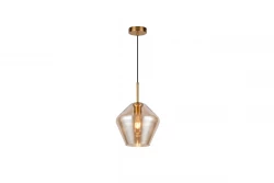 Decor Lime 332 mm hoch, moderne bernsteinfarbene Pendelleuchte 7887