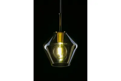 Decor Lime 332 mm hoch, moderne bernsteinfarbene Pendelleuchte 7887