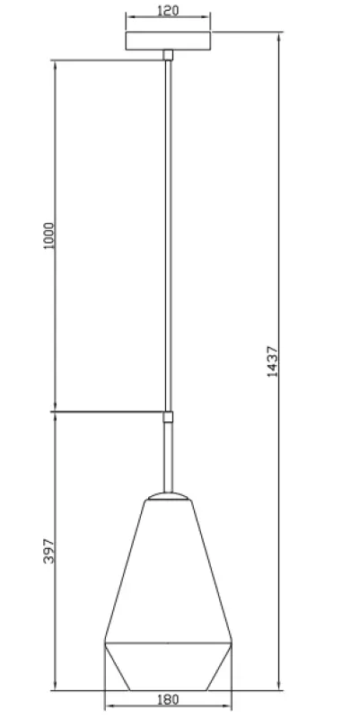 Decor Lime 397 mm hoch, moderne bernsteinfarbene Pendelleuchte 7900