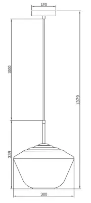 Decor Lime 339 mm hoch moderne bernsteinfarbene Pendelleuchte 7924