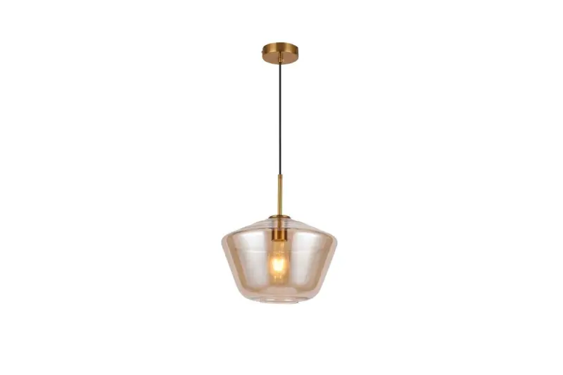 Decor Lime 339 mm hoch moderne bernsteinfarbene Pendelleuchte 7924