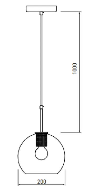 Decor Giglas kugelförmige Glas-Pendelleuchte 8013