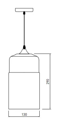 Decor Lender moderne Hängeleuchte aus Metall und Glas Breite 130 mm 9300