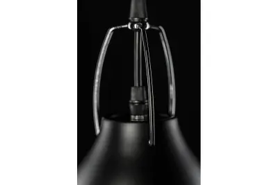 Decor Orient konische Metall-Pendelleuchte schwarz mit kontrastierendem weißen Innenraum 4475