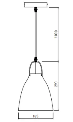 Decor Orient konische Metall-Pendelleuchte schwarz mit kontrastierendem weißen Innenraum 4475