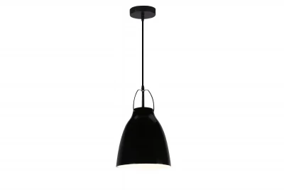 Decor Orient konische Metall-Pendelleuchte schwarz mit kontrastierendem weißen Innenraum 4475