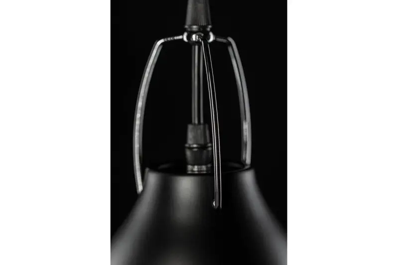 Decor Orient konische Metall-Pendelleuchte schwarz mit kontrastierendem weißen Innenraum 4475