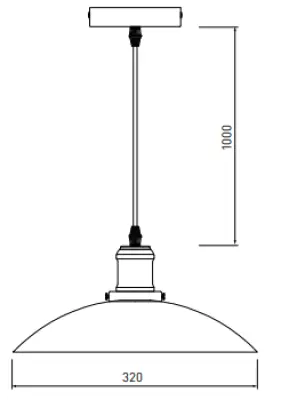 Decor Horizon mattschwarze Industrie-Pendelleuchte 4512