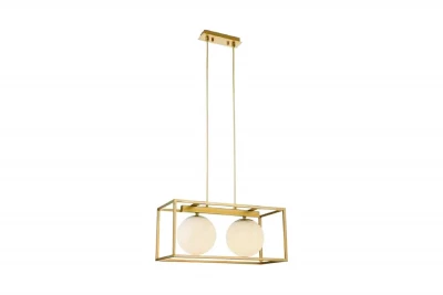 Decor Avelin Pendelleuchte mit rechteckigen Rahmen Gold, Breite 45 cm 2232