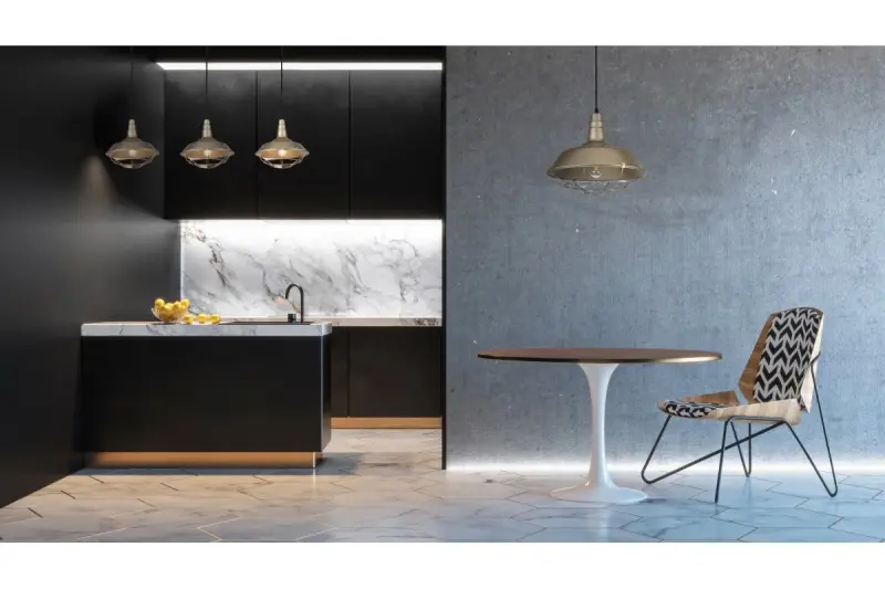 Dekor Solen Pendelleuchte Industrieform mit Goldgitter Durchmesser 36,5 cm 3703