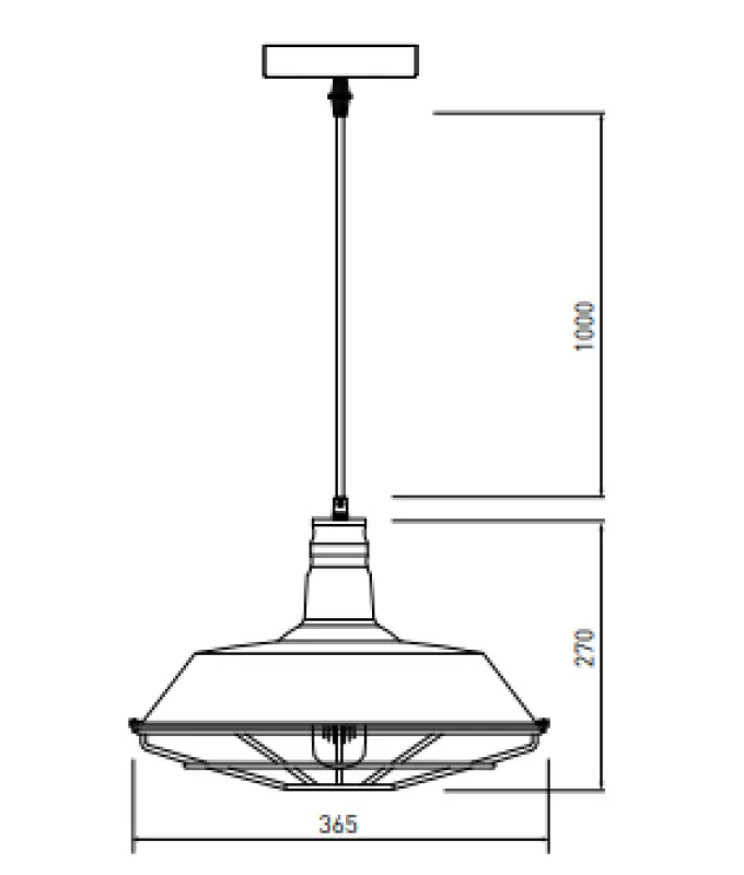 Dekor Solen Pendelleuchte Industrieform mit Goldgitter Durchmesser 36,5 cm 3703