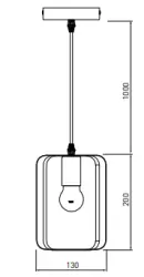 Decor Oxalis Pendelleuchte mit schwarzem Metallrahmen in geometrischer Form Durchmesser 13 cm 3185