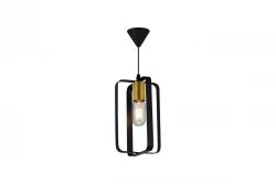 Decor Oxalis Pendelleuchte mit schwarzem Metallrahmen in geometrischer Form Durchmesser 13 cm 3185