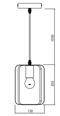 Decor Oxalis Pendelleuchte mit schwarzem Metallrahmen in geometrischer Form Durchmesser 13 cm 3185