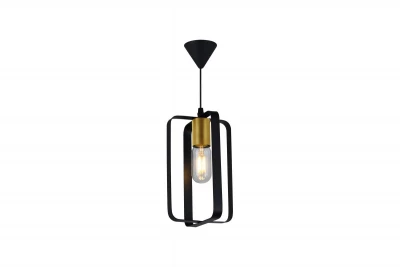 Decor Oxalis Pendelleuchte mit schwarzem Metallrahmen in geometrischer Form Durchmesser 13 cm 3185