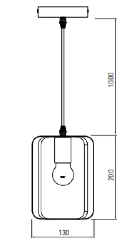 Decor Oxalis Pendelleuchte mit schwarzem Metallrahmen in geometrischer Form Durchmesser 13 cm 3185