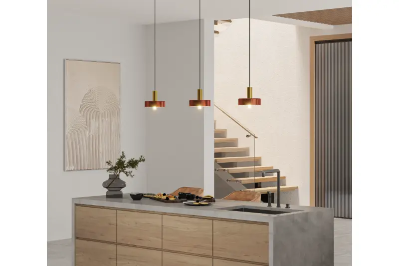 Decor Selvia Pendelleuchte Kupfer mit Messing-Finish, Durchmesser 20 cm 3222