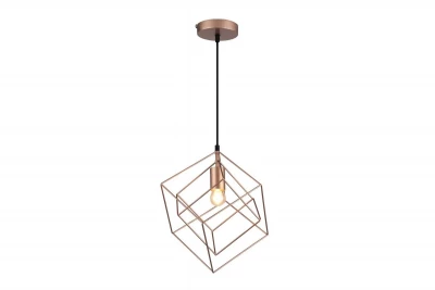 Decor Rosa geometrische Pendelleuchte bestehend aus 2 Messingwürfeln Gold 3376