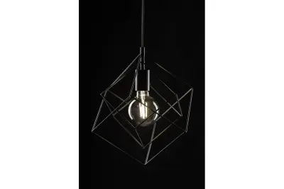 Decor Rosa geometrische Pendelleuchte bestehend aus 2 schwarzen Würfeln 3437